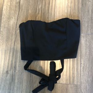 Shein Black Strapless Crop Top